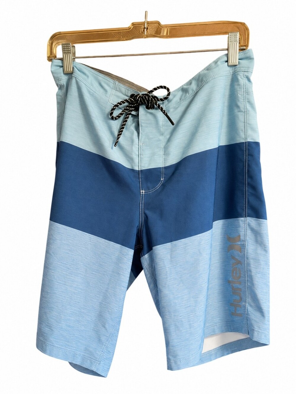 Hurley Phantom Board Shorts Men's Size 32 Blue Colorblock Performance Surf Swim